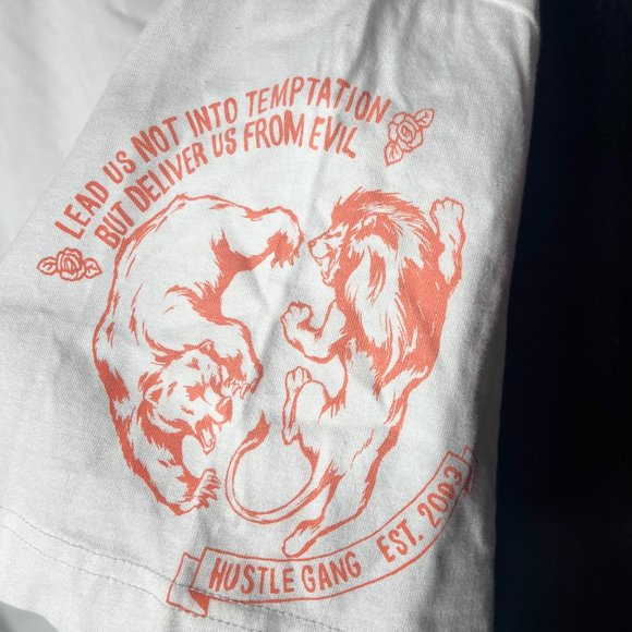 NWT Hustle Gang Men's White Relaxed Fit Graphic Print Born For This T-Shirt 3XL - Picture 10 of 12